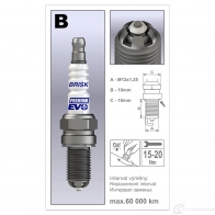 Свеча зажигания платиновая premium evo BRISK A614G9 1424495556 1939 BR14BFX C - Изображение 2