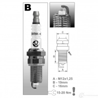 Свеча зажигания серебряная silver racing BRISK BR12YS-9 1956 Set 4 - EAN 8595001324306 1424495558