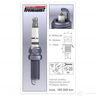 Свеча зажигания иридиевая iridium premium plus BRISK 1424495567 Set 4 - 8595001 32494 8 1977 P26 - Изображение 2