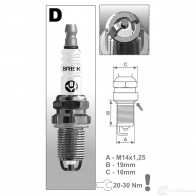 Свеча зажигания BRISK 6Y LIGD DR15LDC1 1439765211 - Изображение 2