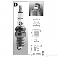 Свеча зажигания BRISK DR14YP1 RKP MDJI 1439765231 - Изображение 2