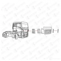 Дефлектор воздуха кабины водителя COVIND 9T6M 6E 1437365053 tgx164 - Изображение 2