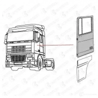 Дверь кабины водителя COVIND 1437364265 R I25L48 xf03 - Изображение 2