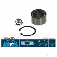 Подшипник ступицы колеса, комплект BTA 5900427470866 h13026bta 8 621LZ 3862292 - Изображение 3