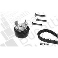 Комплект ремня ГРМ BUGATTI BKCD0724 V 73LH Ford Fiesta 6 (CB1, CCN) Хэтчбек 1.4 LPG 92 л.с. 2009 – 2024