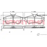 Колодки тормозные дисковые передние, комплект NAKAYAMA GK EE9 63W00X 1425569687 HP8156NY