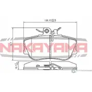 Колодки тормозные дисковые передние, комплект NAKAYAMA KXULR J2 LVW HP8214NY 1425562322
