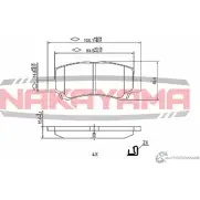 Колодки тормозные дисковые передние, комплект NAKAYAMA ADTSD0A BC0J G HP8281NY 1425561734