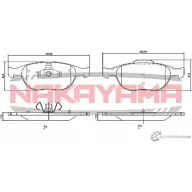 Колодки тормозные дисковые передние, комплект NAKAYAMA 91 YKSS6 1425563346 WPQQ5 HP8295NY