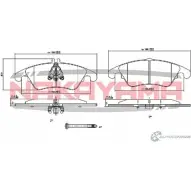 Колодки тормозные передние, к- кт NAKAYAMA I YS3GP 1425562351 1CMIASA HP8647NY