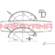 Колодки тормозные барабанные, комплект NAKAYAMA 9GY1B NX 1425563401 HS7249NY I4U2TO