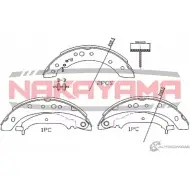 Колодки тормозные барабанные, комплект NAKAYAMA 1425568668 QE VLO HS7267NY LMO15J1