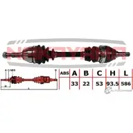 Вал приводной, перед. Левый NAKAYAMA 60NIK 1425564395 VMCS P ND1842NY