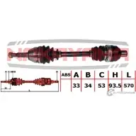 Вал приводной, передний правый NAKAYAMA EY2DT QM ND2367NY 1425564405 UWMUF