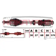 Вал приводной, передний правый NAKAYAMA ND430NY QO9DA7E IMW9V A 1425565460