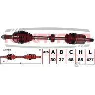 Вал приводной, передний левый NAKAYAMA ND431NY Z70UB D 1425565461 1YIS42