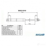 Амортизатор капота BUGIAD 1503710 bgs11010 JB7 LP2B