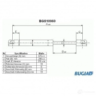 Амортизатор капота BUGIAD Mini Cooper (R50, R53) 1 Хэтчбек 1.6 One 90 л.с. 2001 – 2006 Y 6CKP bgs10960 4043193109606