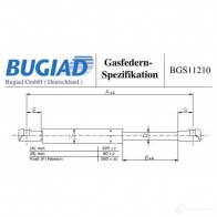 Амортизатор капота BUGIAD bgs11210 MH OYCD 1503907