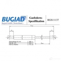 Амортизатор заднего стекла BUGIAD bgs11137 3D 3OIIV Citroen C4 Grand Picasso 1 (UA, PF2) 2006 – 2013