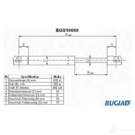 Амортизатор багажника, упор задней двери BUGIAD bgs10068 1503027 4043193100689 G36X BP