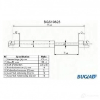 Амортизатор багажника, упор задней двери BUGIAD bgs10828 Opel Corsa (C) 3 2000 – 2006 FRB3 6 4043193108289