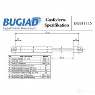 Амортизатор багажника, упор задней двери BUGIAD 6 CCBPB bgs11115 Fiat Bravo