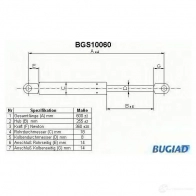 Амортизатор багажника, упор задней двери BUGIAD 4043193100603 9BF W3 1503022 bgs10060