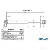 Амортизатор багажника, упор задней двери BUGIAD 4043193106254 Skoda Felicia (6U) 1 1994 – 2001 bgs10625 3QR FZQ