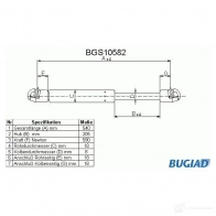 Амортизатор багажника, упор задней двери BUGIAD 1503329 4043193105820 NM 207 bgs10582