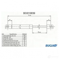 Амортизатор багажника, упор задней двери BUGIAD bgs10639 4043193106391 1503371 TW 6P9