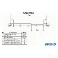 Амортизатор багажника, упор задней двери BUGIAD bgs10156 Ford KA 5Q 66NI 4043193101563