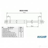 Амортизатор багажника, упор задней двери BUGIAD bgs11006 5 84WA Audi A4 (B7) 3 Седан 2.0 Tfsi 200 л.с. 2004 – 2008