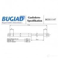 Амортизатор багажника, упор задней двери BUGIAD XKK0I H bgs11147 Ford Kuga