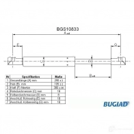 Амортизатор багажника, упор задней двери BUGIAD bgs10833 4043193108333 1503534 FNP18 1N