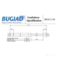 Амортизатор багажника, упор задней двери BUGIAD bgs11136 Citroen C4 Grand Picasso 1 (UA, PF2) 2006 – 2013 4 5JWA3