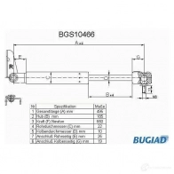 Амортизатор багажника, упор задней двери BUGIAD bgs10466 4043193104663 YOG NMX Mazda 626 (GE) 4 Хэтчбек