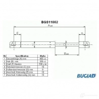 Амортизатор багажника, упор задней двери BUGIAD 1503702 bgs11002 3SDT Q