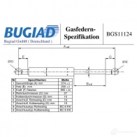 Амортизатор багажника, упор задней двери BUGIAD M 92DNQ bgs11124 Ford Galaxy 2 (CA1, WM) Минивэн 2.0 Flexifuel 145 л.с. 2006 – 2015