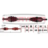 Вал приводной, перед. Левый NAKAYAMA H1QU8OH ND971NY UT E3RJR 1425571425