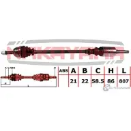 Вал приводной, передний правый NAKAYAMA EVHHGU V ND983NY 1425571434 4BCJJ