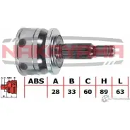 Шрус внешний, к-кт NAKAYAMA 49PUTB 1425569200 1VXS N7E NJ460NY