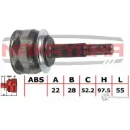 Шрус внешний, к-кт NAKAYAMA 1425564454 NJ540NY GAKEMC P CNGZOGF