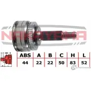 Шрус внешний, к-кт NAKAYAMA I17HCN 1425576054 NJ697NY YN03 EH1