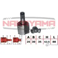 Шрус внутренний, к-кт NAKAYAMA IGMMK HZ5 VV 1425566961 NJ7135NY