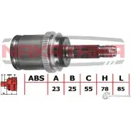 Шрус внешний задний, к-кт NAKAYAMA 1425565519 NJ738NY 9HN9I 6 COXFI9W