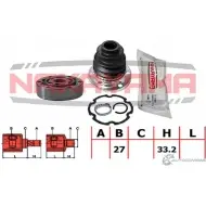 Шрус внутренний к-кт NAKAYAMA 1425574153 5KDRG 7U3 3LC NJ7486NY