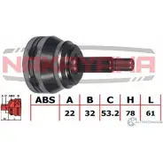 Шрус внешний, к-кт NAKAYAMA LPT3 3Y 1425561742 49ZGGW6 NJ836NY