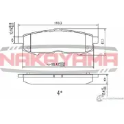 Колодки тормозные дисковые, комплект NAKAYAMA P0391NY S6 IMVUU 6FTLE 1425568301