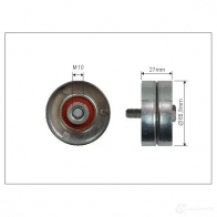 Натяжной ролик приводного ремня CAFFARO 1O0 5VDI 5901812506016 39593 3833683